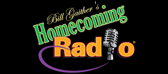 Bill Gaither's Homecoming Radio logo with a vintage microphone